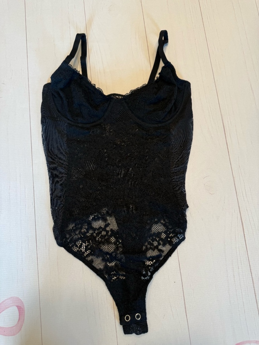 Gilly Hicks Black Lace Bodysuit Size S